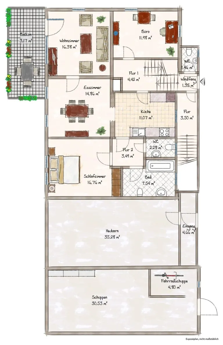 Immobilienangebot - Frickenhausen / Tischardt - Alle - Glücksgriff für Familien und Schrauber. 
8 Zimmer auf 149 m². Plus 251 m² Fläche.
2 große Garagen.