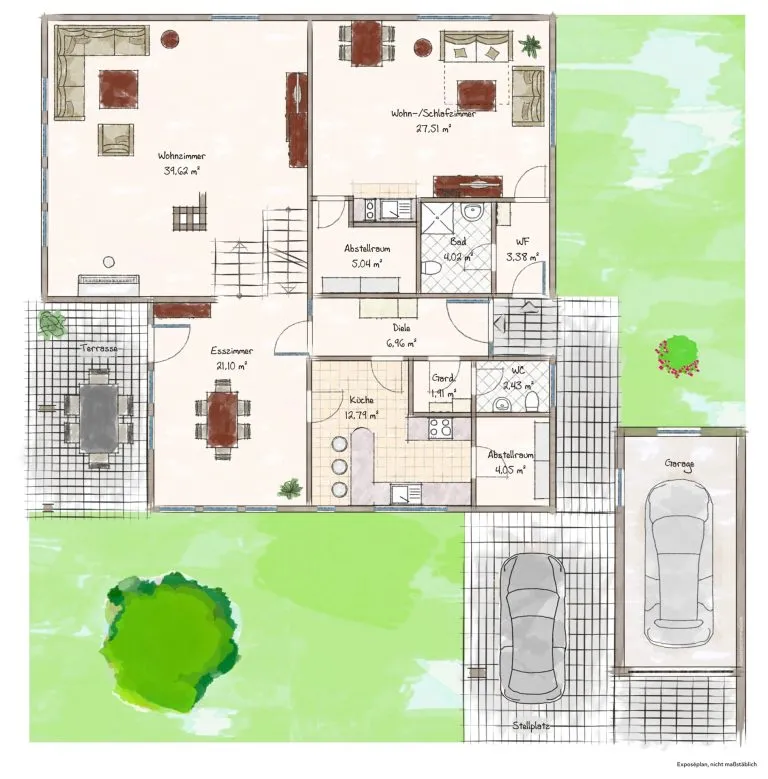 Immobilienangebot - Tuttlingen / Nendingen - Alle - Sorry...leider reserviert. Zuhause für Familien. 6 Zimmer auf 189 m². Mit Einliegerwohnung.